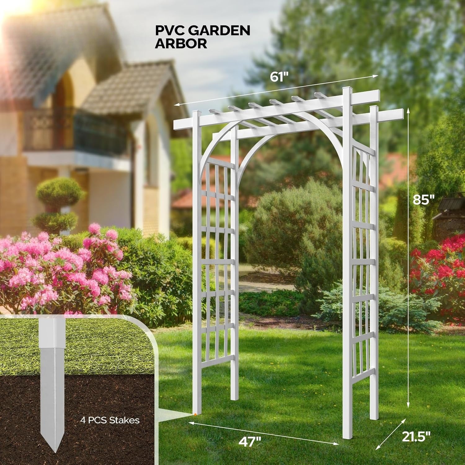 PVC Garden Arch Wedding Trellis Stand