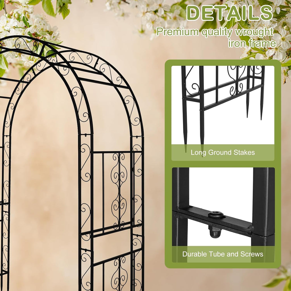 Metal Outdoor Garden Arch Trellis Frame