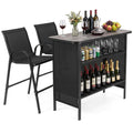 Outdoor Bar Table And Stools Set