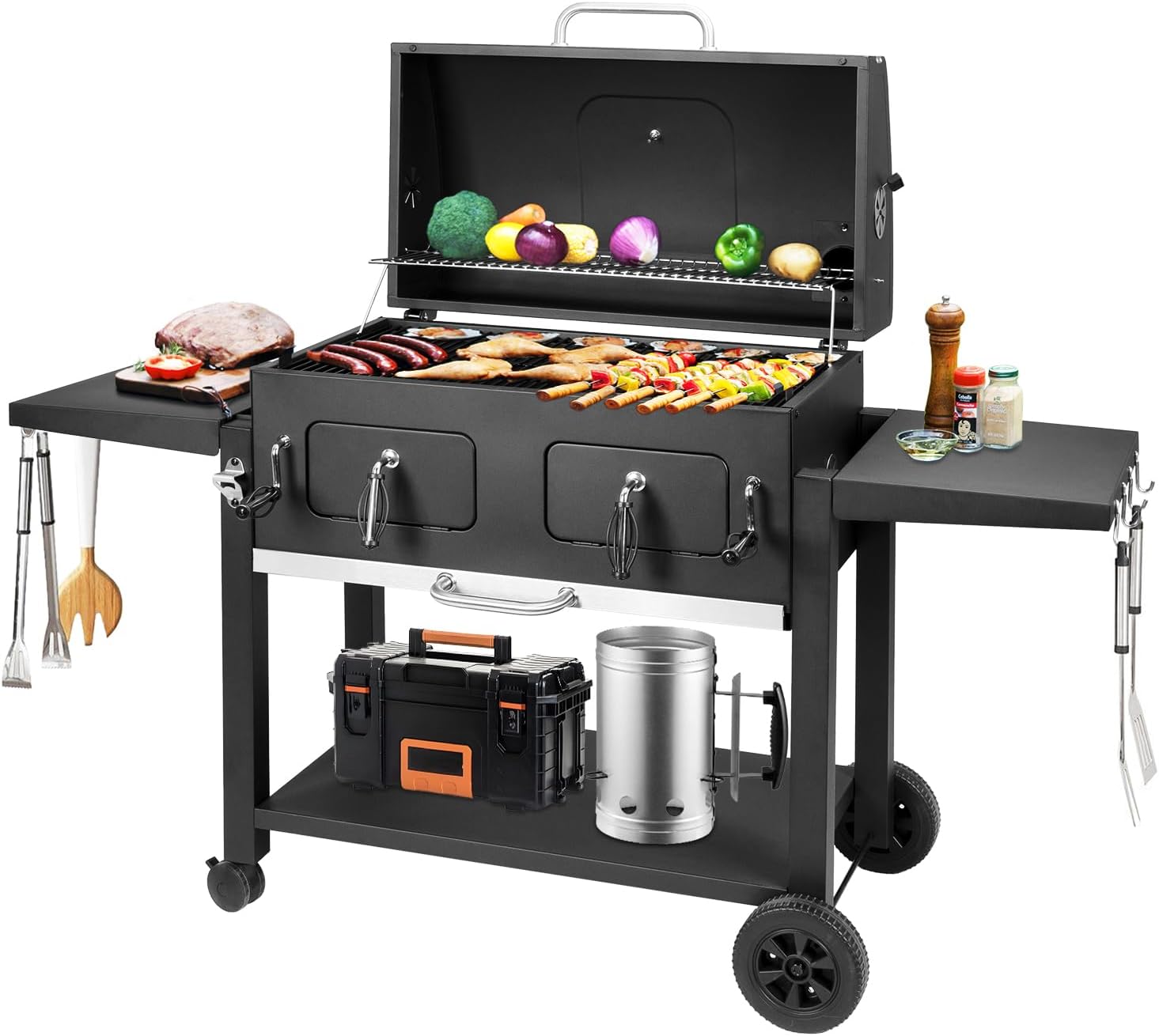 Large Outdoor Charcoal BBQ Grill