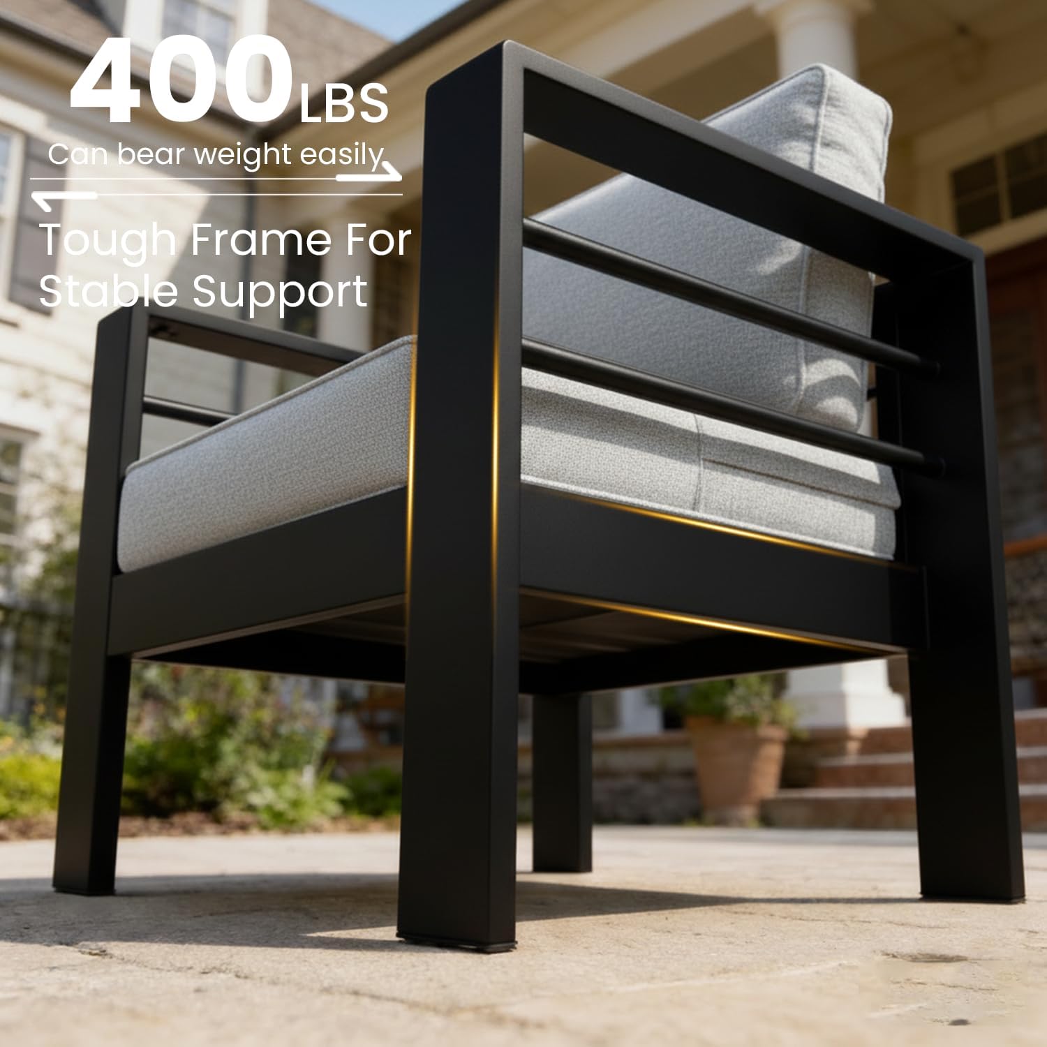 Aluminum Patio Sectional Fire‑Pit Furniture Set