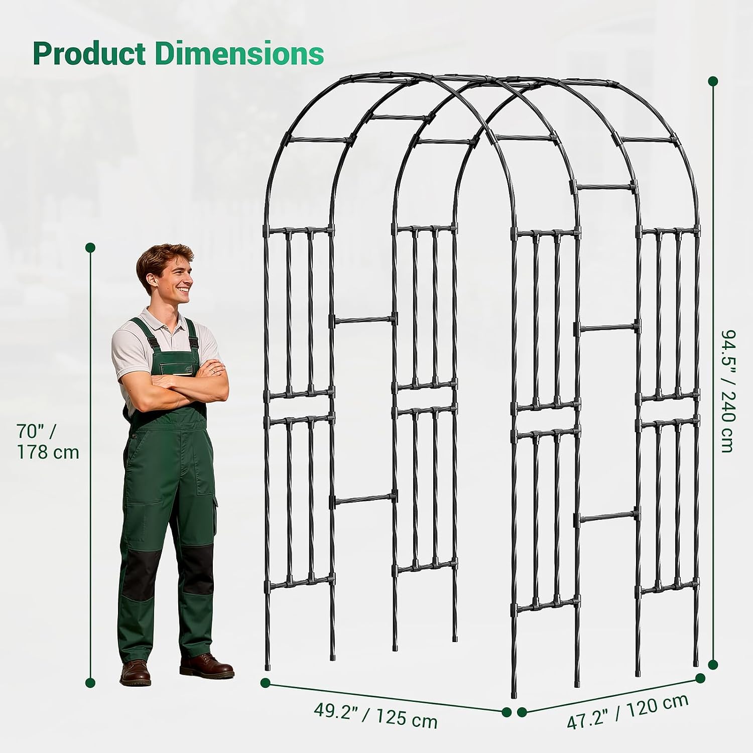 Steel Garden Arch Climbing‑Plant Trellis