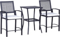 Rattan Patio Bar Cushioned Furniture Set