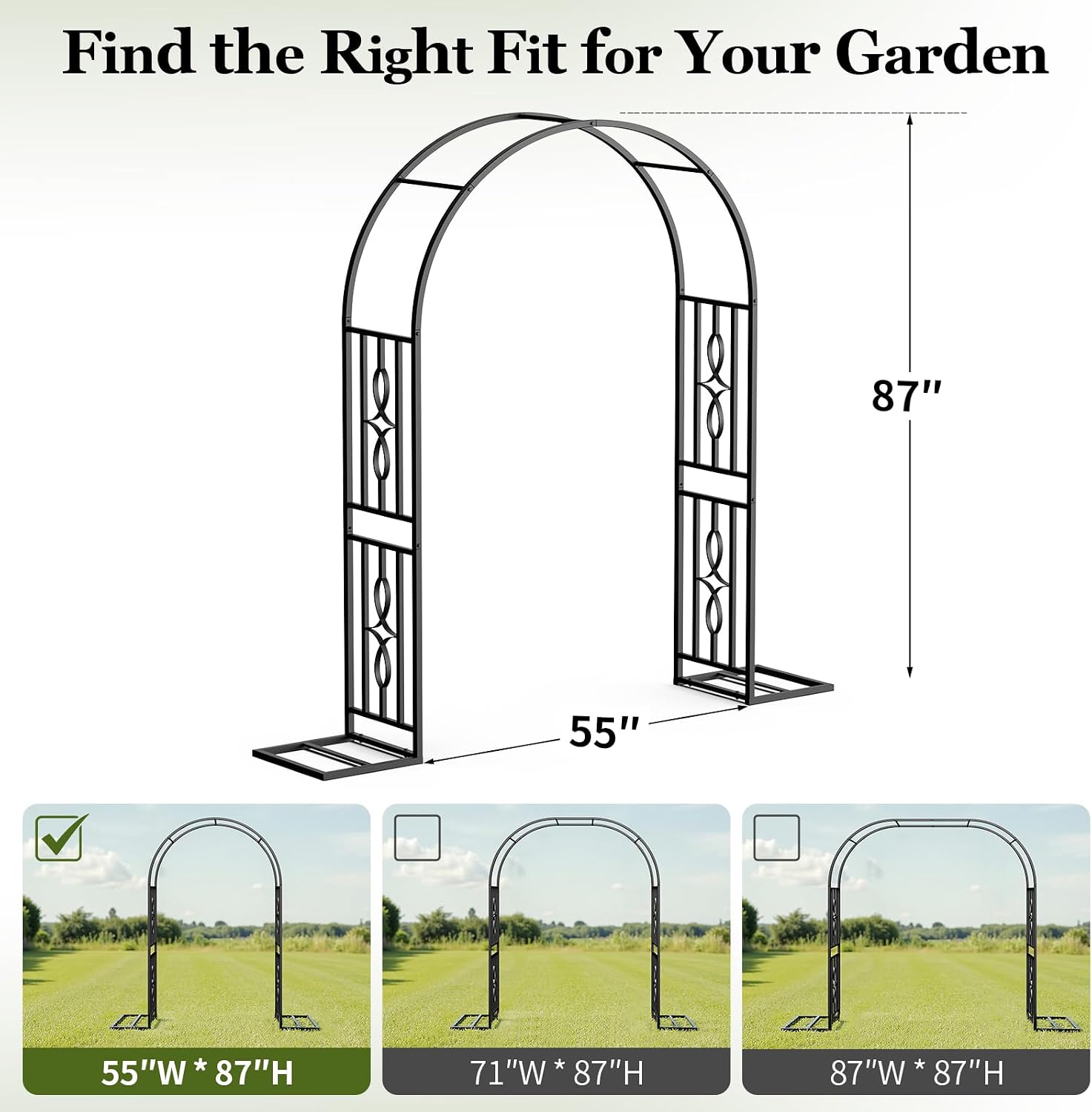Stable Metal Garden Arch Trellis Decor