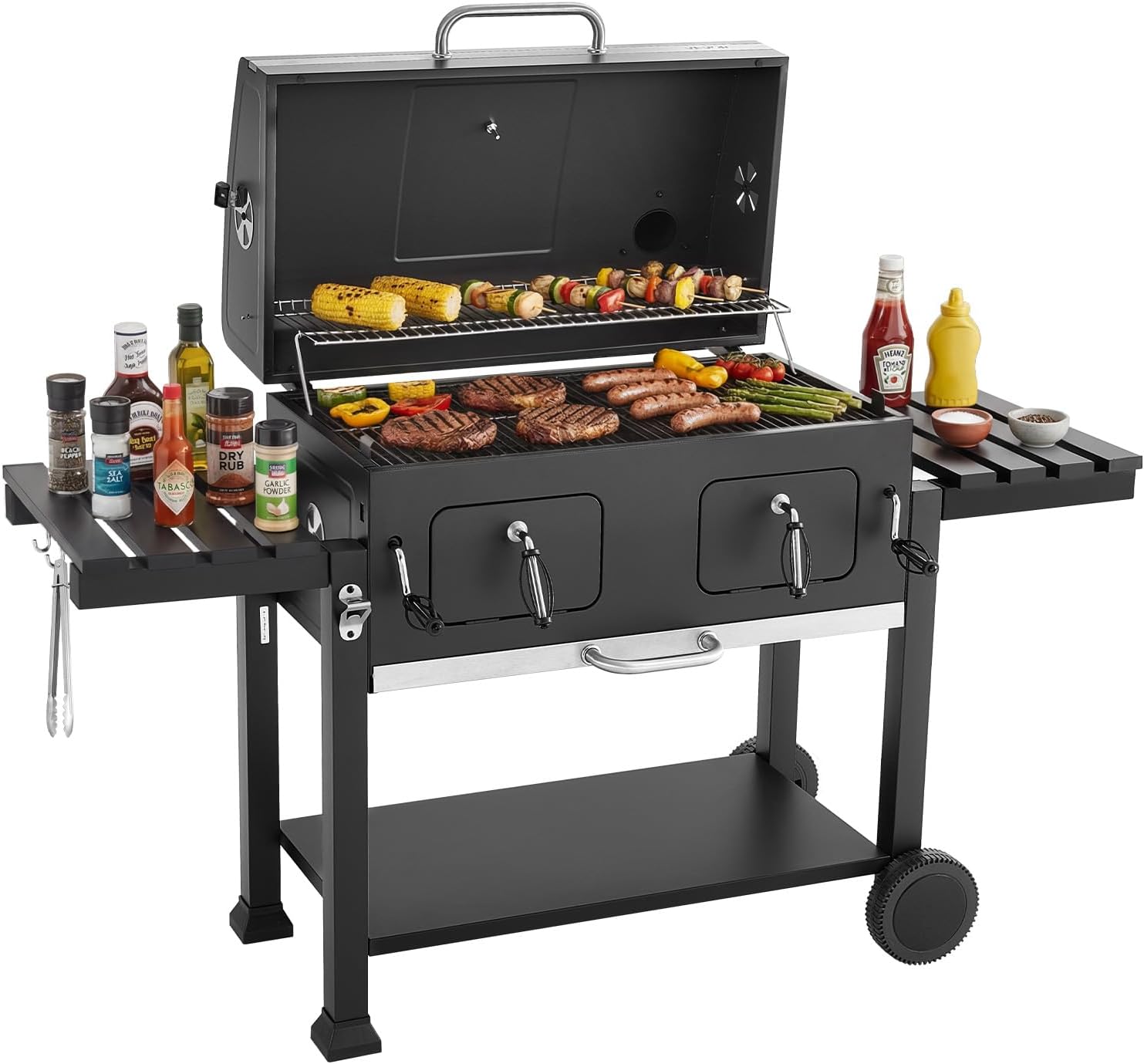 Extra‑Large Outdoor Charcoal BBQ Grill