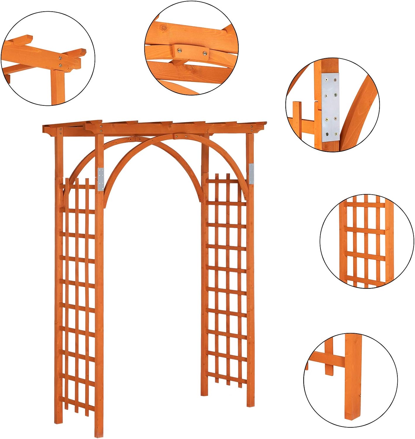 Wooden Garden Arch Climbing‑Plant Trellis