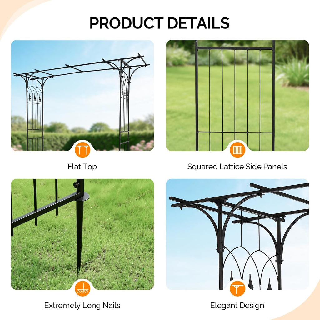 Steel Garden Arch Climbing‑Plant Trellis