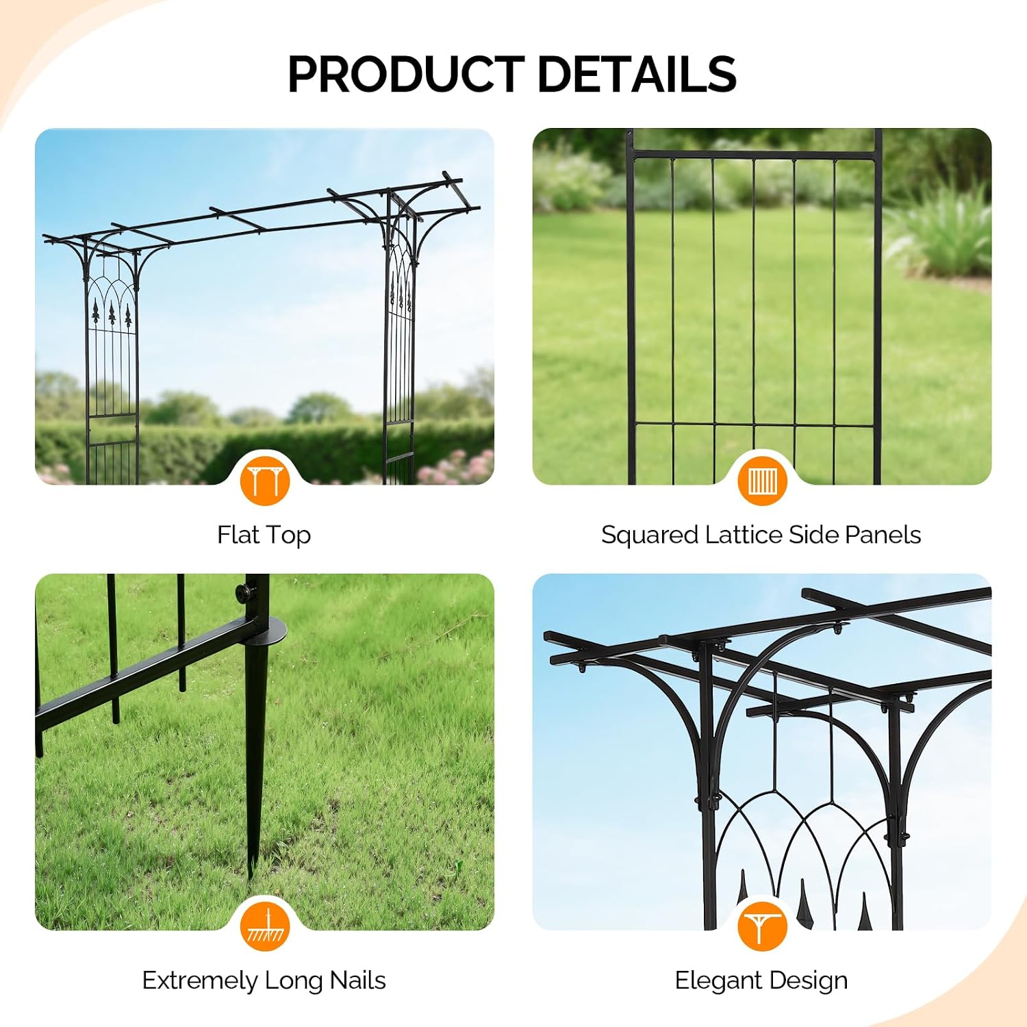 Steel Garden Arch Climbing‑Plant Trellis