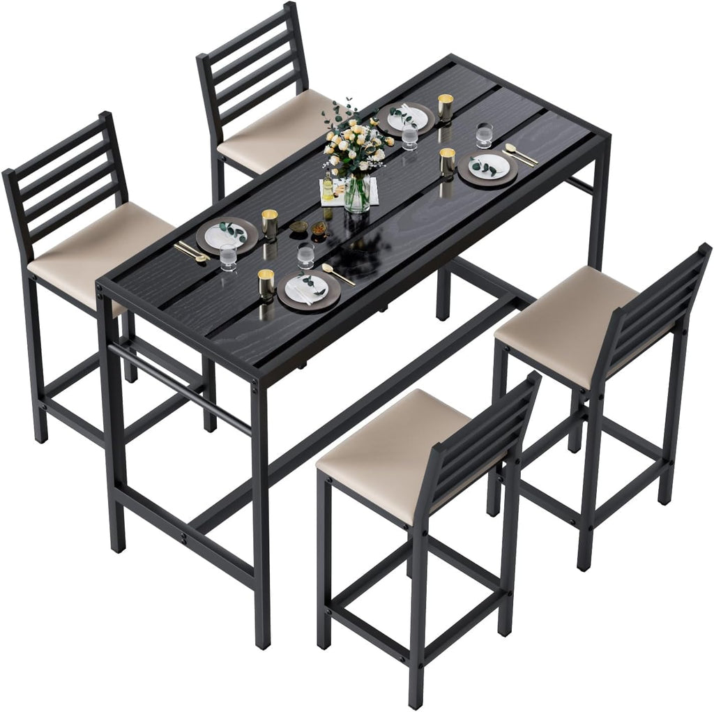 Cushioned Outdoor Patio Bar Furniture Set