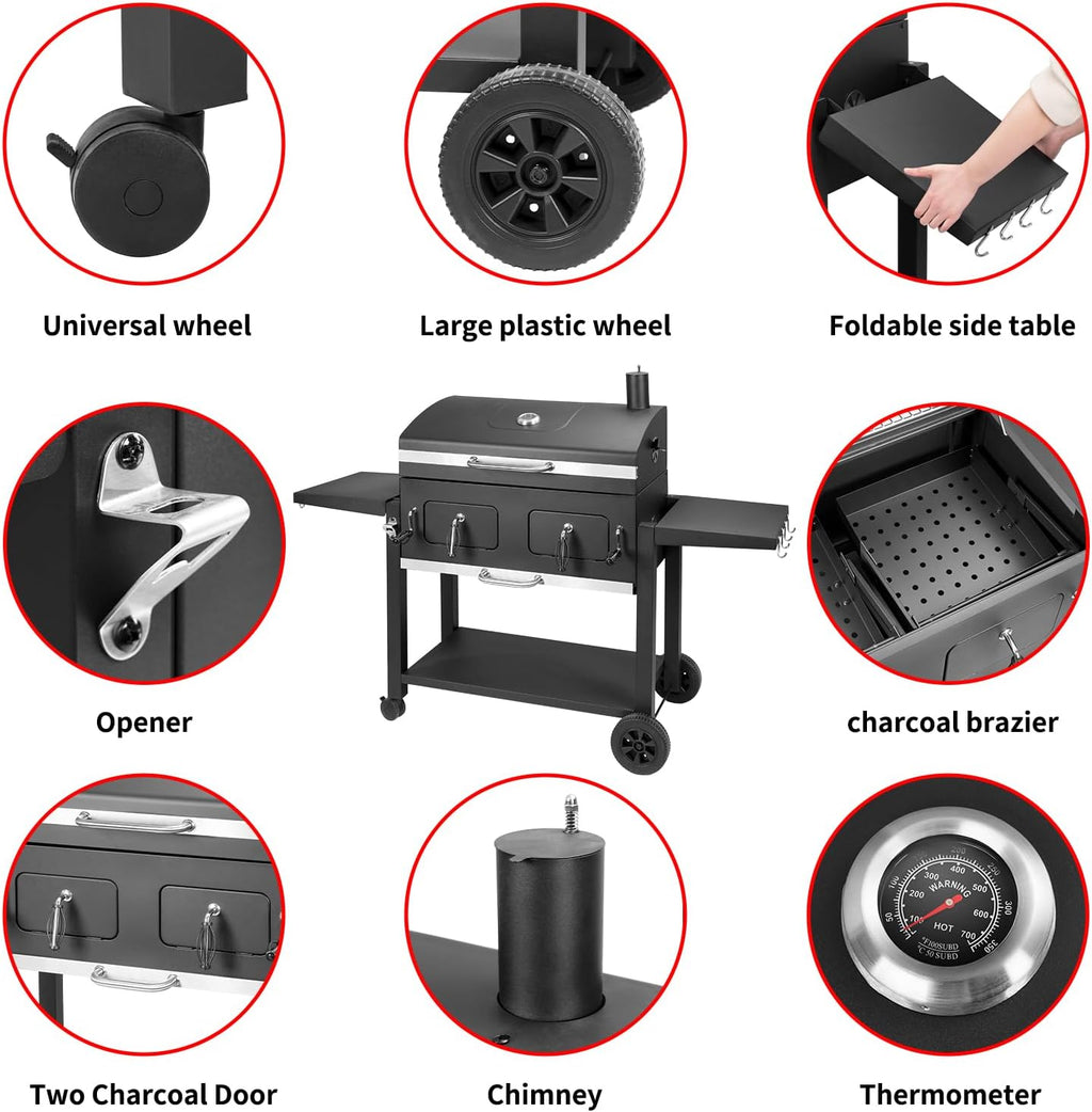 Large Outdoor Charcoal BBQ Grill