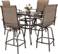 Swivel Outdoor Patio Bar Furniture Set