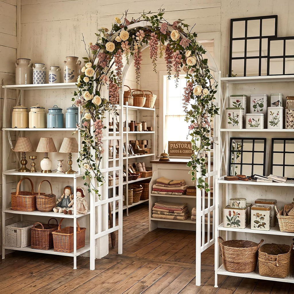 Vinyl Outdoor Garden Wedding Arch Trellis