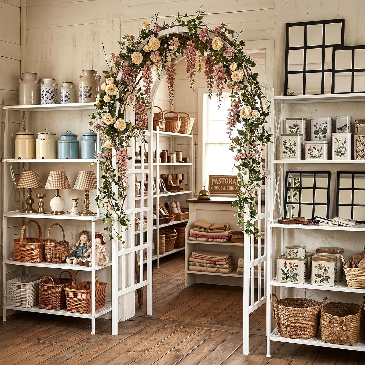 Vinyl Outdoor Garden Wedding Arch Trellis
