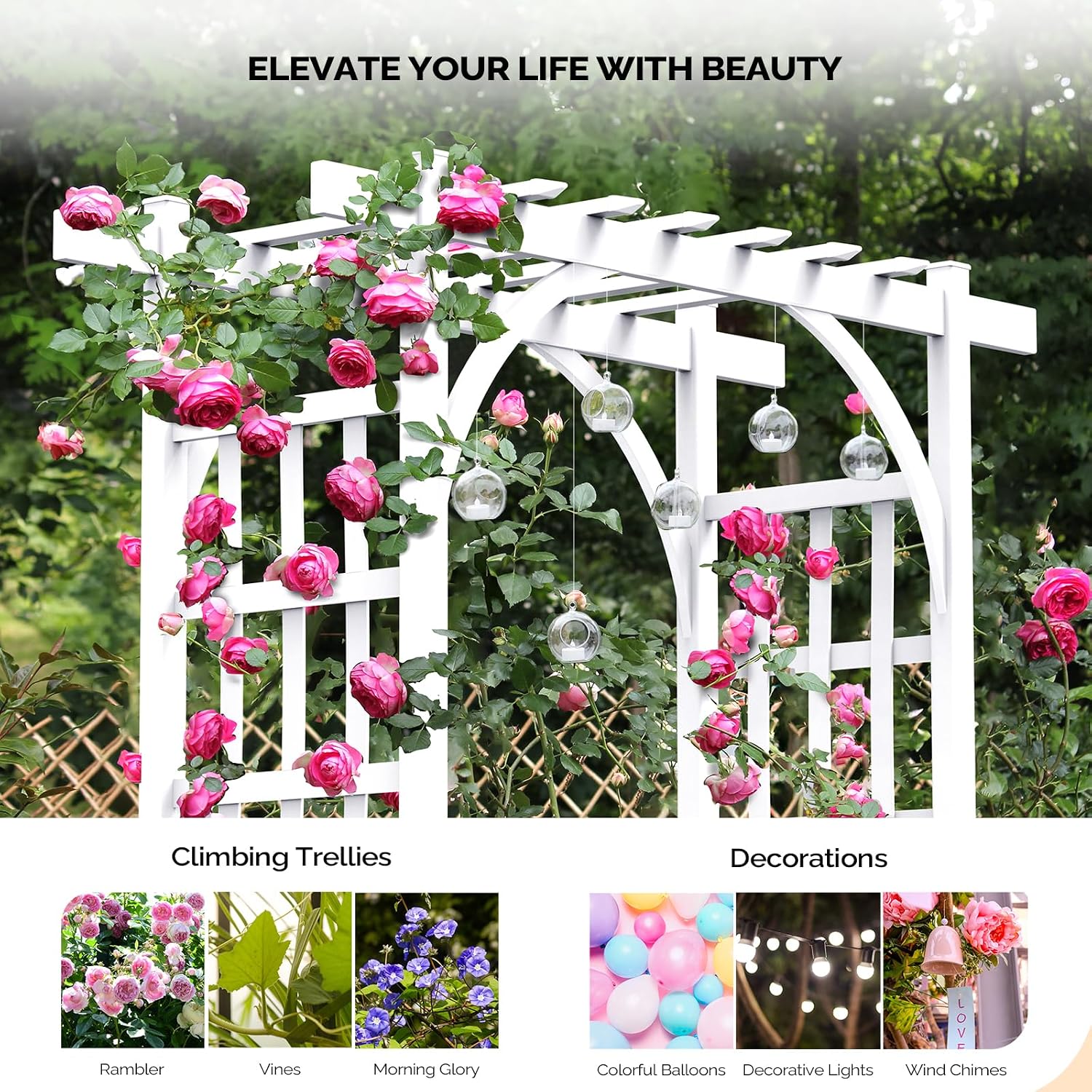 PVC Garden Arch Wedding Trellis Stand