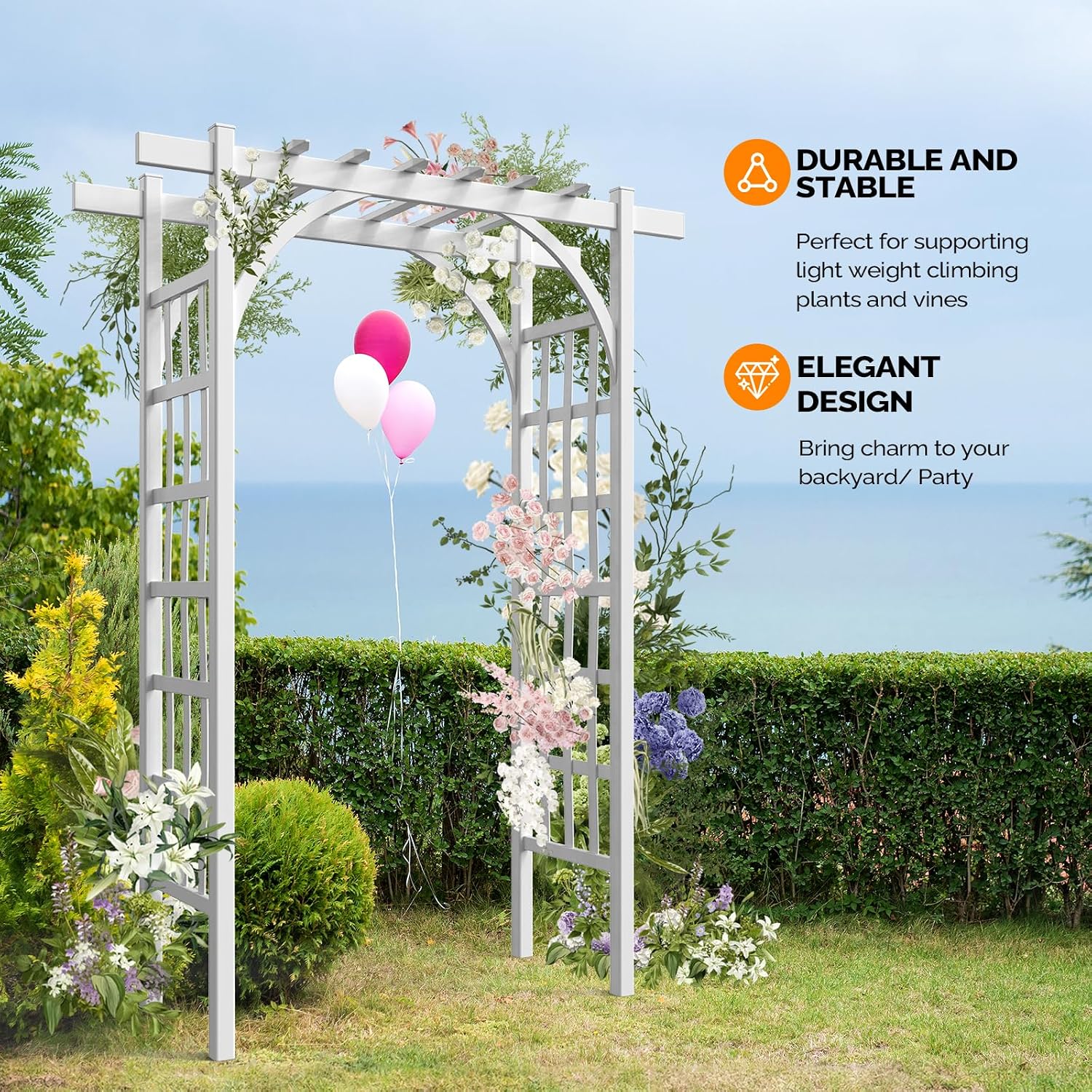PVC Garden Arch Wedding Trellis Stand