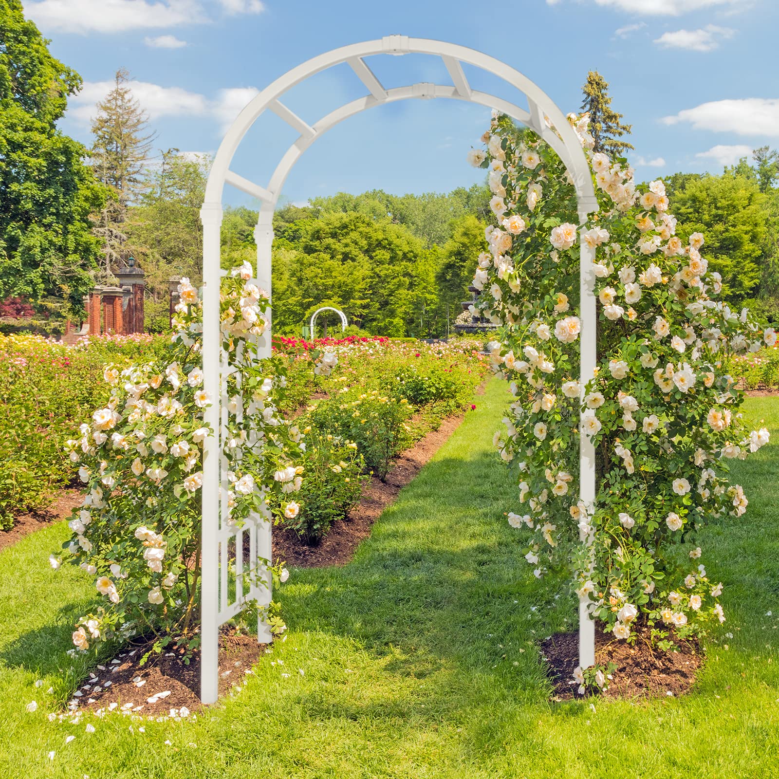Vinyl Outdoor Garden Wedding Arch Trellis