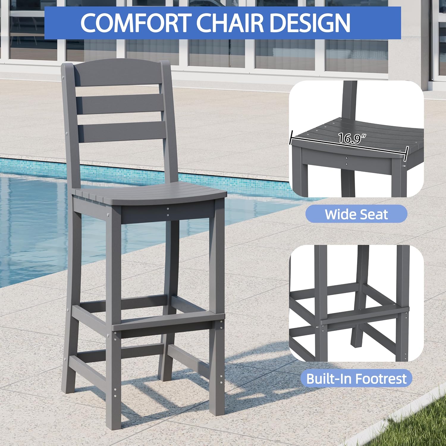 Outdoor High‑Top Bar Table Chair Set
