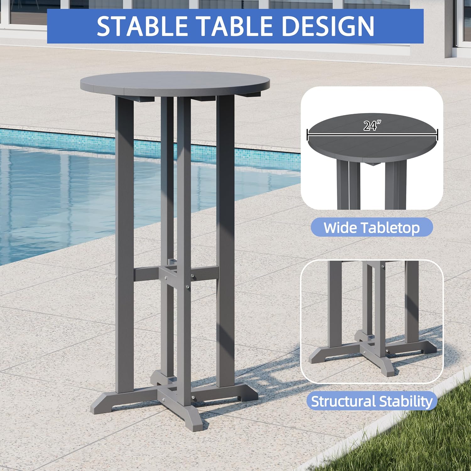Outdoor High‑Top Bar Table Chair Set