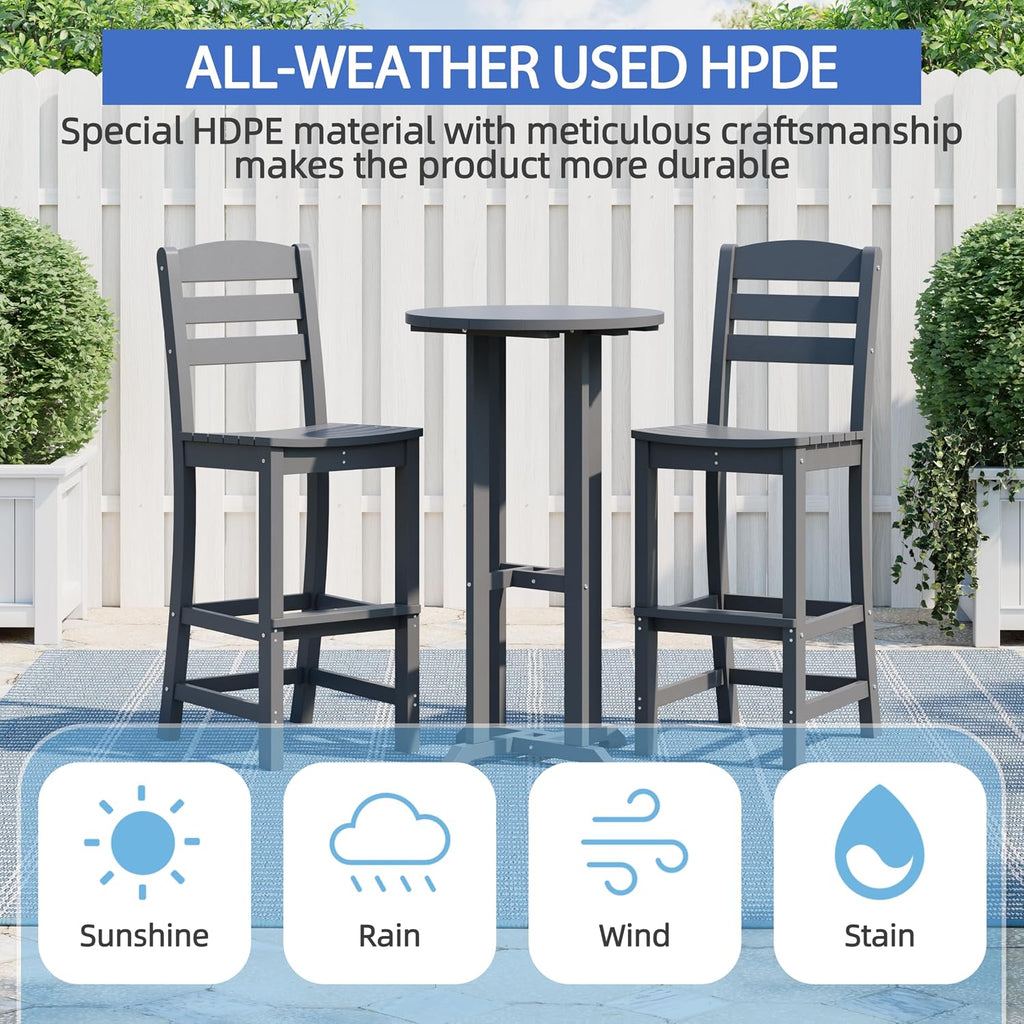 Outdoor High‑Top Bar Table Chair Set